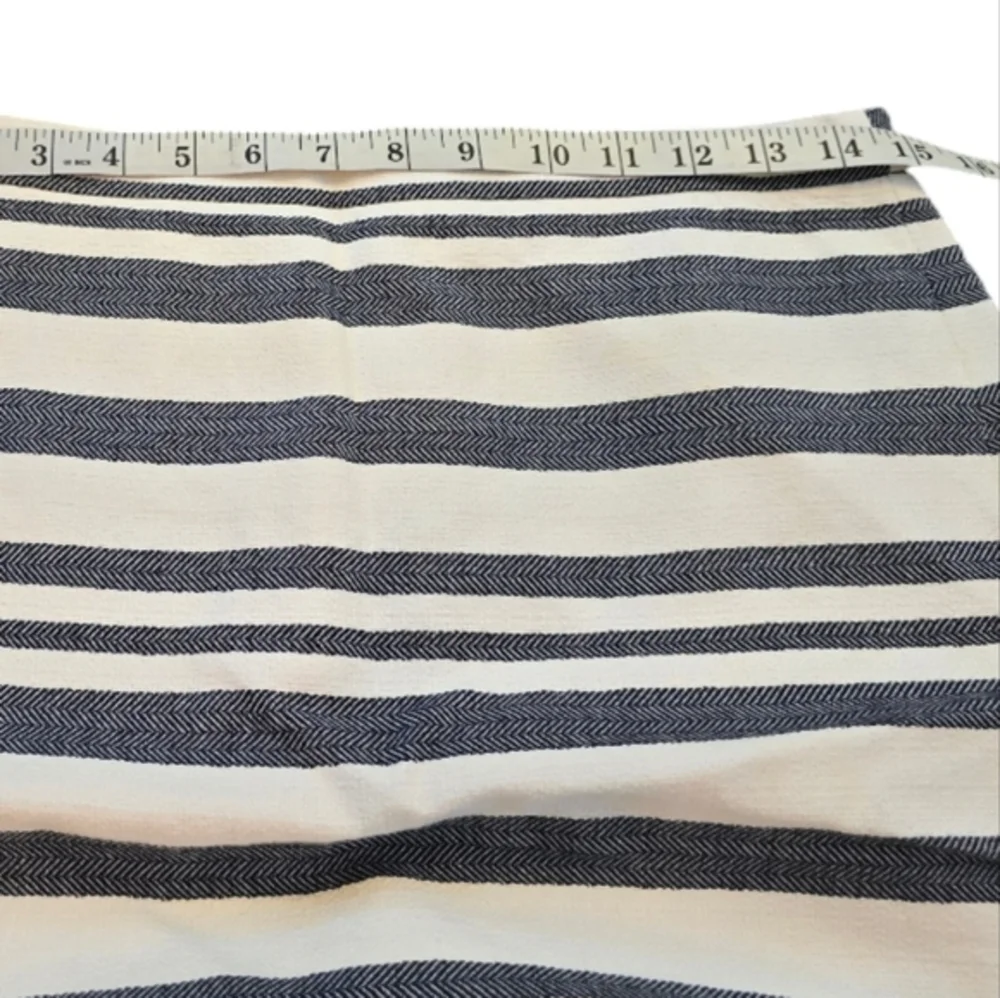 J. Crew Nautical Stripe‎ Pencil Skirt Knee Length Business Casual Womens
